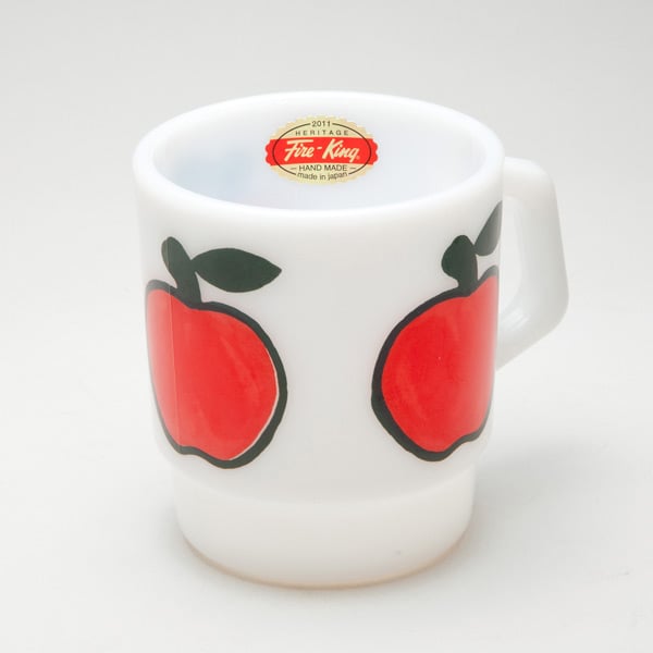 6 x Fire King Stacking Mugs - Fruity Series / Super Normal